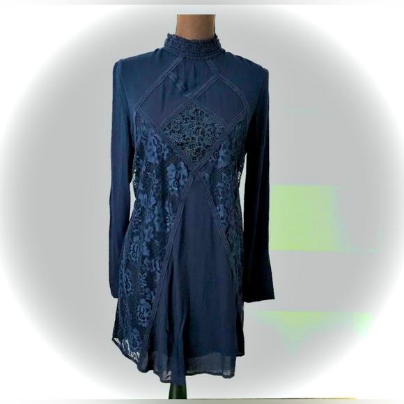 NWOT Xhilaration Lace Sheer Midi Dress - Picture 3 of 14